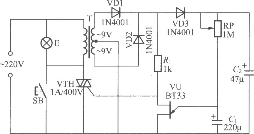 采用双向晶闸管的延迟灯电路(3)