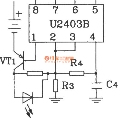 由U2403B恒温流充电计时器构成大电流充电电路
