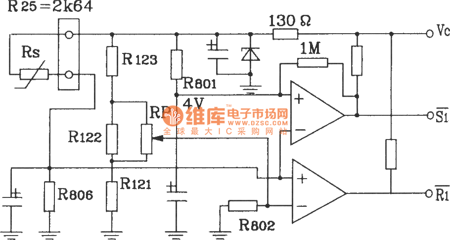 东芝冰箱温度测控回路联接电路图