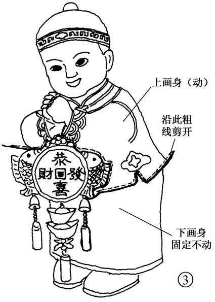 红外线式能鞠躬会讲"恭喜发财"的挂画