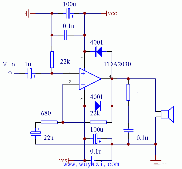 utc2030功放管,最简单2030放电路图,ut2030放电路图_大山谷图库
