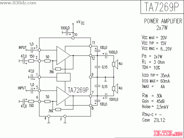 tda7269电路图-千图网