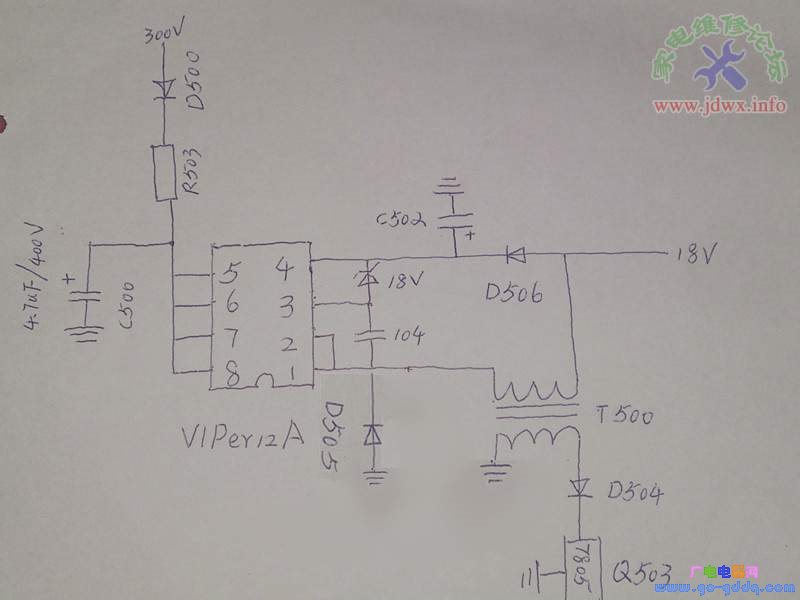 电磁炉电源芯片ob2226ap用viper12a代换技巧