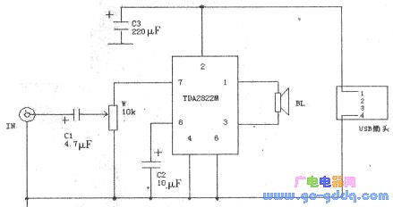 采用tda2822制作的高保真数字广播小功放